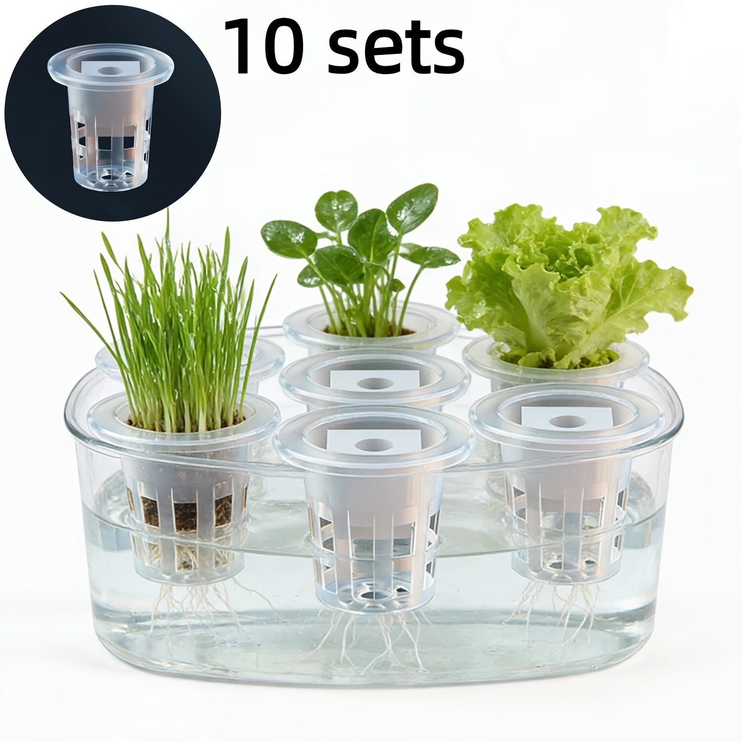Seed Starter Tray - 10 Buah Set Keranjang Bibit Hidroponik