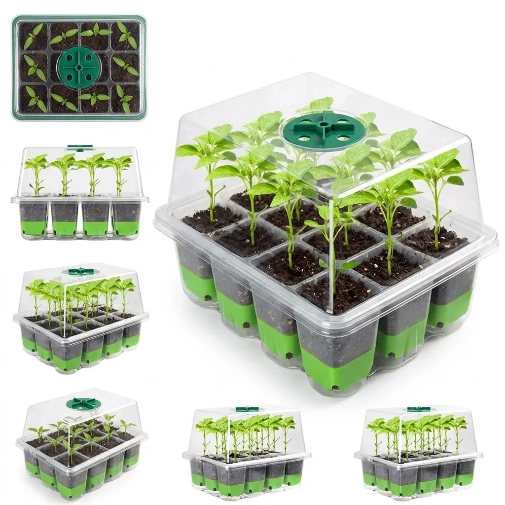 Baki Penyemaian dengan 12 Sel, - Seed Starter Tray ulasan dan harga