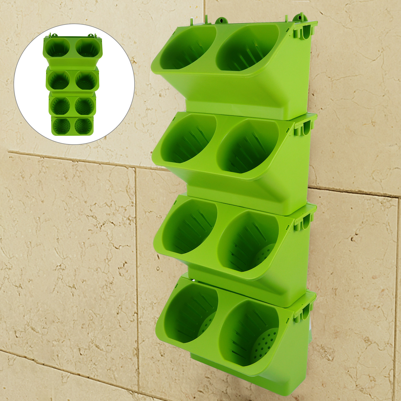 4Pcs Set Pot Dinding Vertikal  - Vertical Planter ulasan dan harga