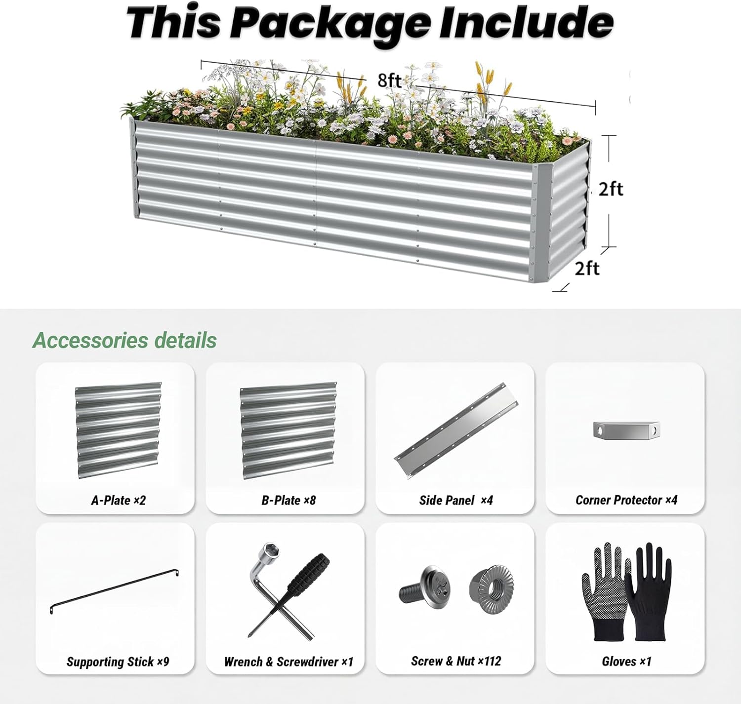 Kotak Tanam Terangkat Galvanis - Raised Garden Bed ulasan dan harga