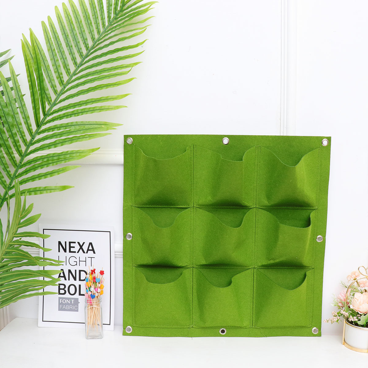 Tas Tanaman Gantung Dinding 9  - Vertical Planter ulasan dan harga