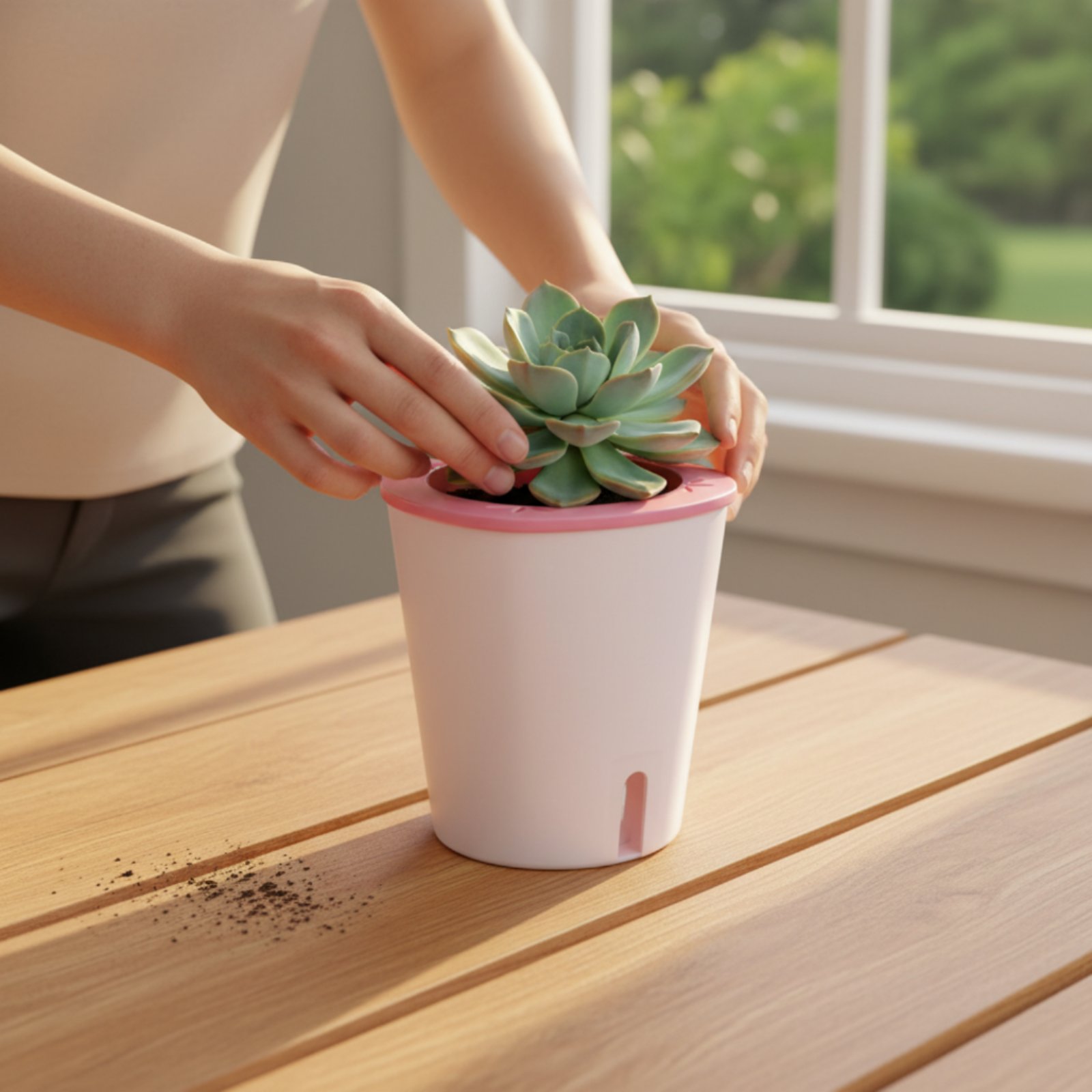 Pot Penyiram Otomatis Ukuran B - Self Watering Planter ulasan dan harga