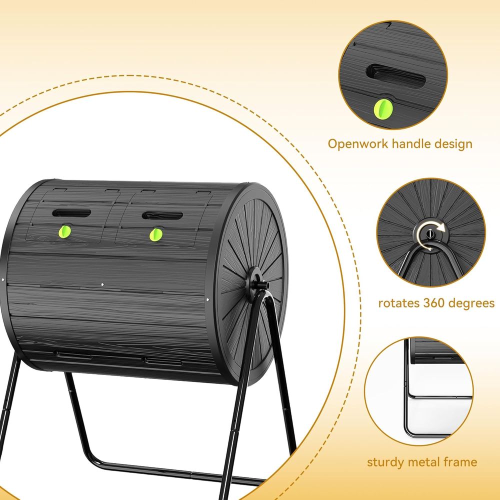 Tempat Kompos Putar Dua Ruang  - Compost Bin ulasan dan harga
